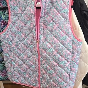 Parker Pink and Blue Quilted Vest